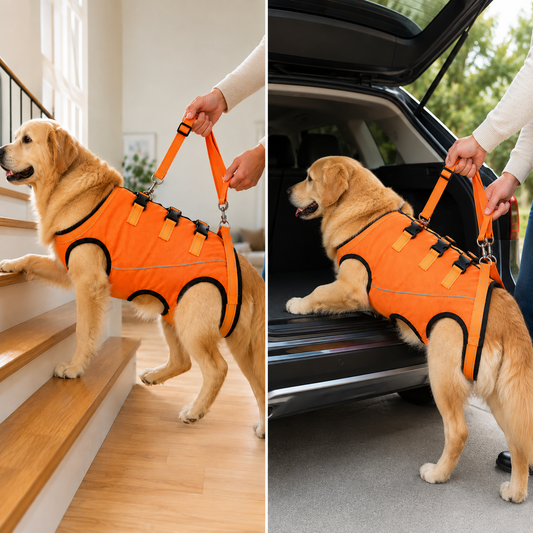 Paws in Awe Full-Body Dog Mobility Support Harness for Stairs & Car Rides - Lift Assist Vest for Senior Dogs with Weak Hind Legs image 2
