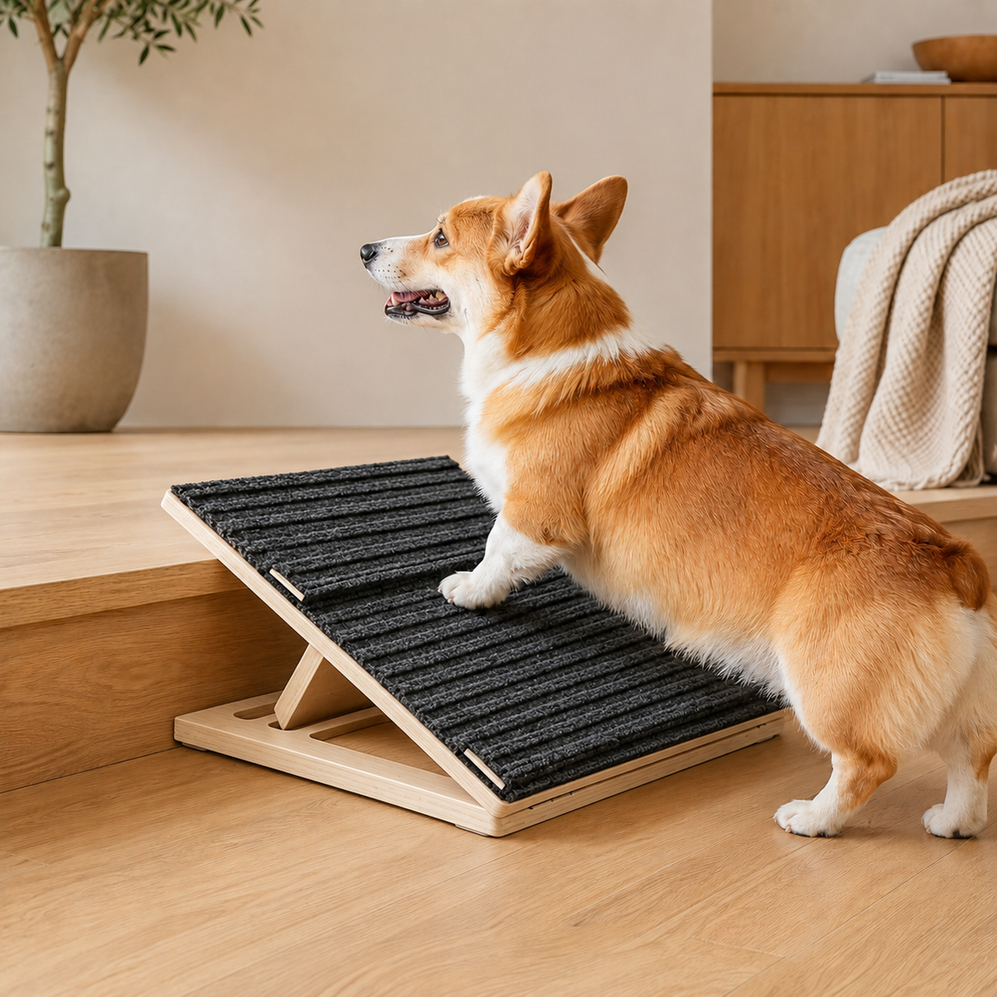 Foldable Wooden Dog Stairs for Small Dogs - Non-Slip Pet Ramp for Sofa, Bed & Indoor Steps image 10
