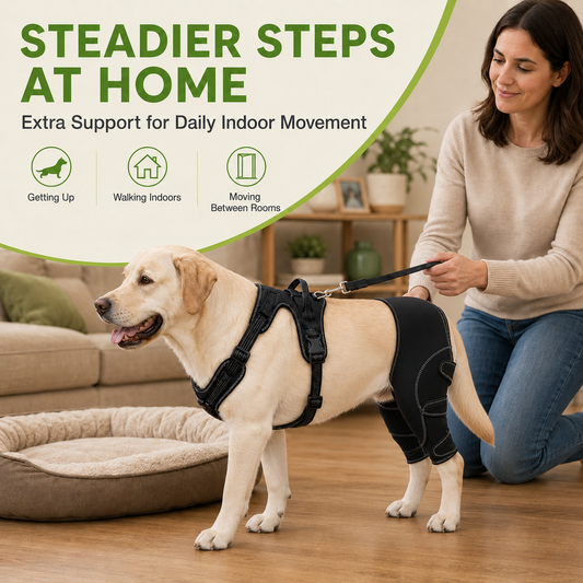 Paws in Awe Dual Rear Leg Dog Support Brace with Harness - Walking Stability for Weak Hind Legs image 2