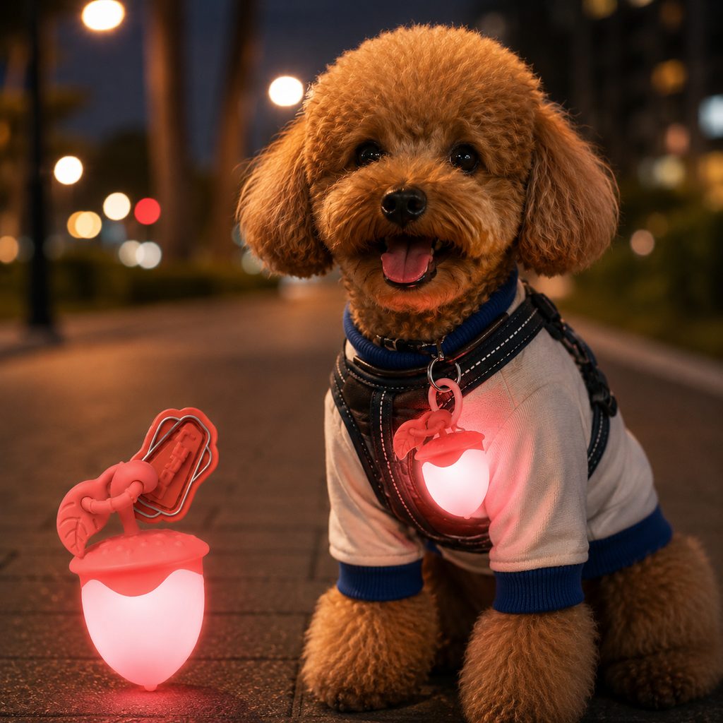 Paws in Awe AcornGlow USB-C Rechargeable Pet Safety Light for Night Walks - Clip-On Acorn LED Charm for Collars, Harnesses & Leashes to Help Dogs Stay Visible After Dark image 17