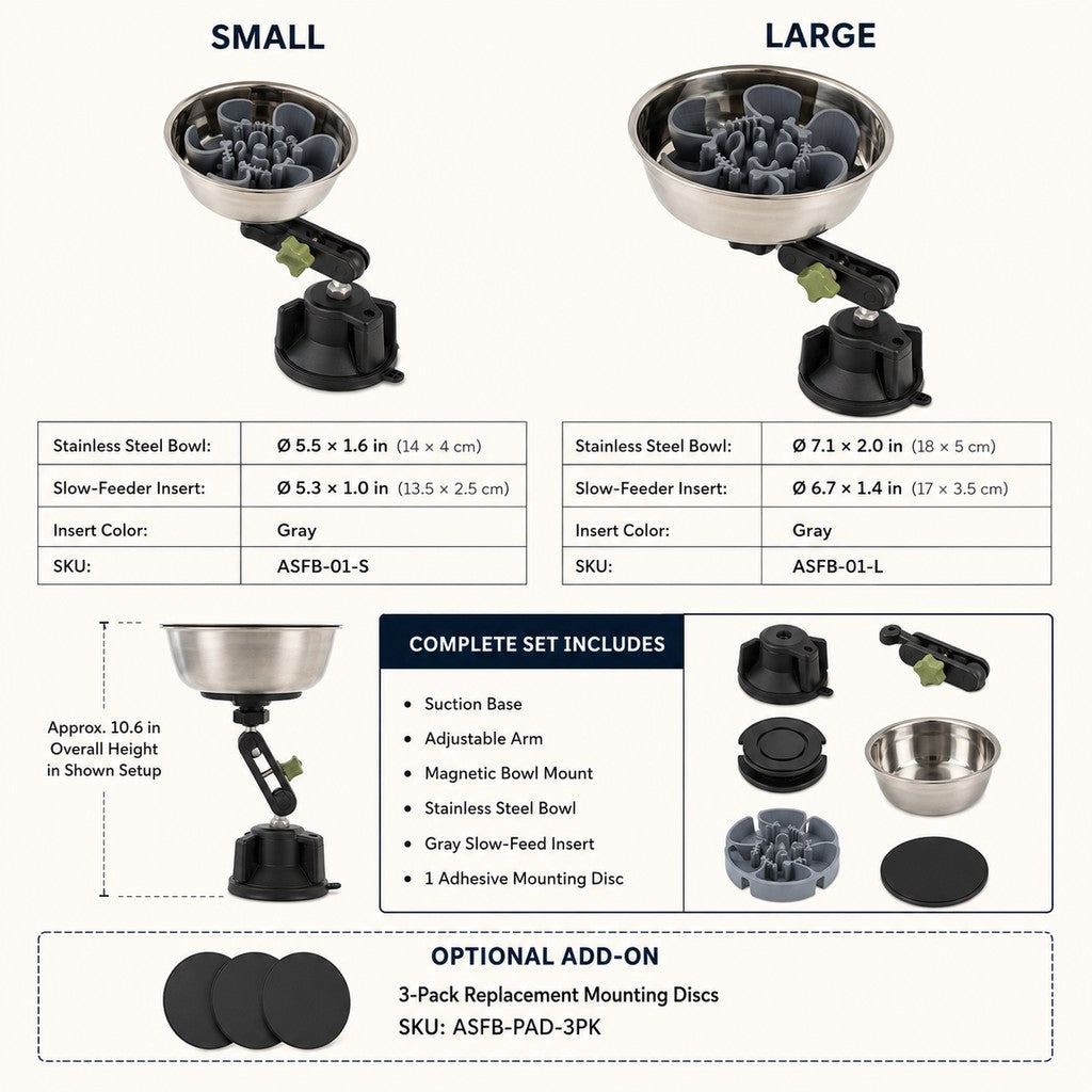 Paws in Awe Adjustable Suction-Mount Slow Feeder Bowl for French Bulldogs, Cats & Small-to-Medium Dogs - Floor or Vertical Setup Helps Reduce Sliding image 12