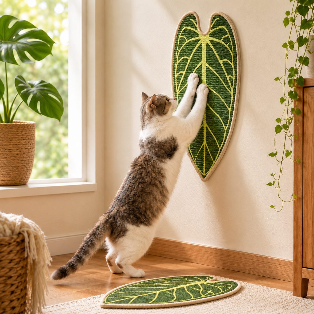 Anthurium Leaf sisal cat scratcher mat