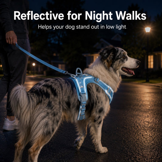 Paws in Awe Reflective Dog Harness for Night Walks, Daily Park Walks & No-Neck-Pull Comfort image 2