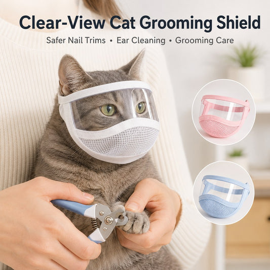 Paws in Awe Clear-View Cat Grooming Shield for Nail Trims & Ear Cleaning - Helps Reduce Bites and Scratches During Cat Care image 2
