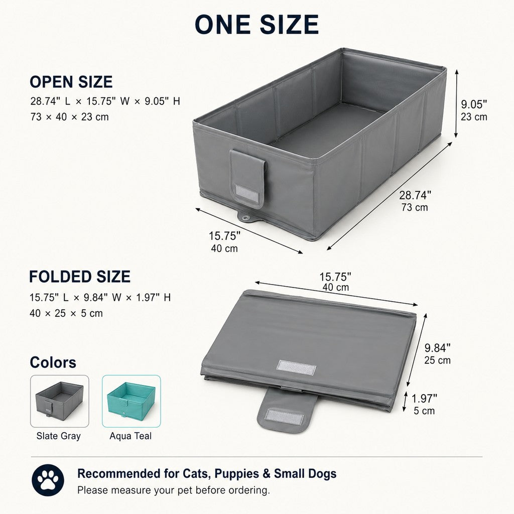 Collapsible Pet Bathtub with Drain Plug for Cats & Small Dogs - Easy At-Home Baths, Folds Flat for Storage image 10
