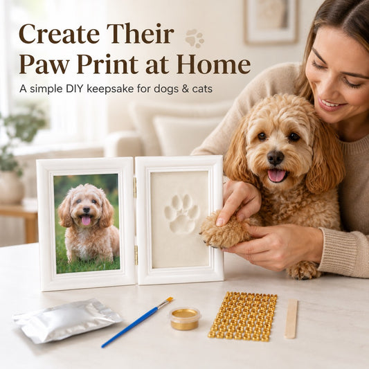 DIY pet keepsake frame with clay kit