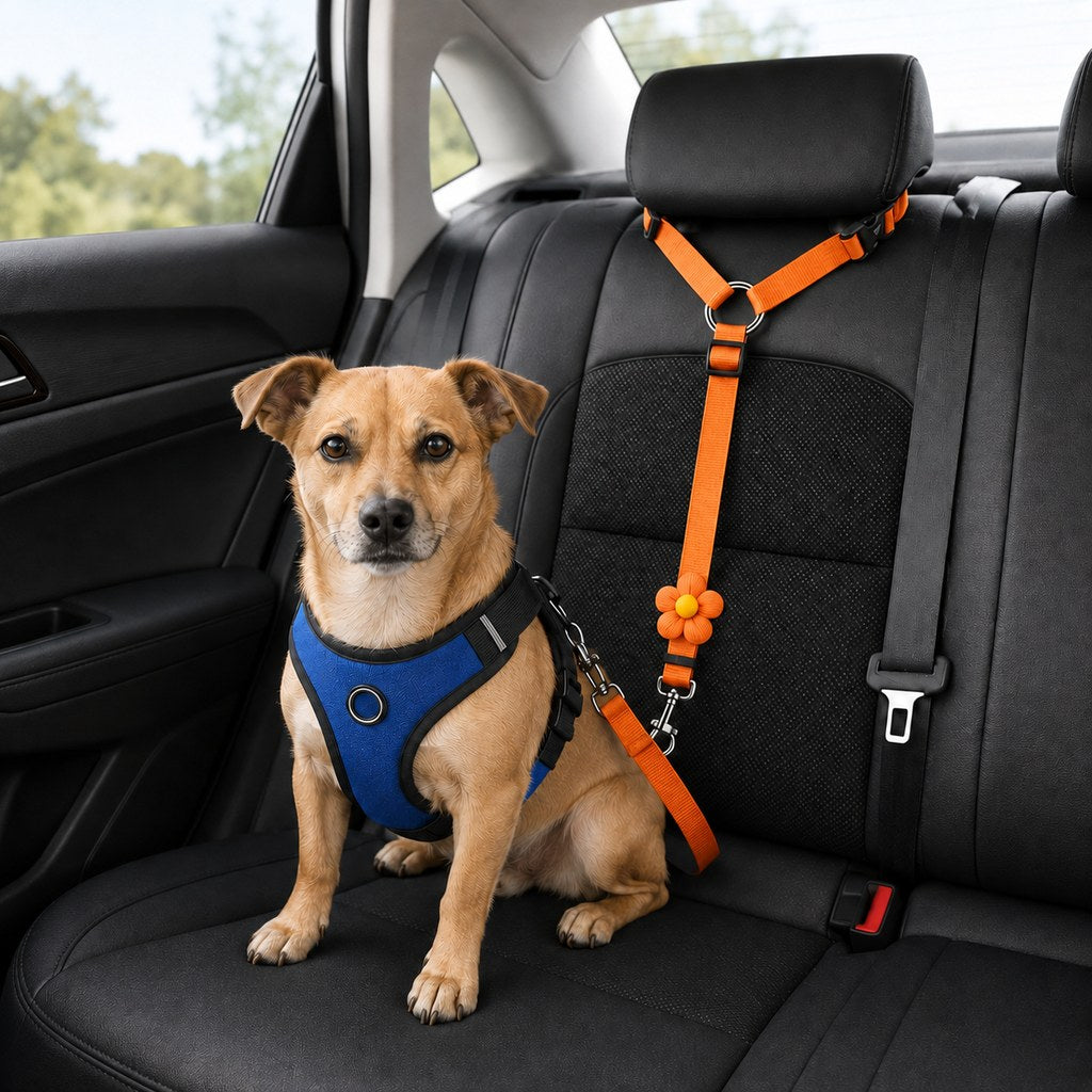 Paws in Awe Adjustable Dog Car Seat Belt for Back Seat Travel - Helps Keep Pets Secure & Reduce Driver Distraction image 14