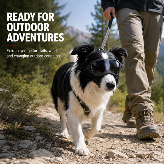 Dog goggles hiking lifestyle image