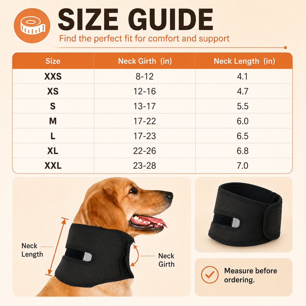 Paws in Awe Dog Neck Brace for Post-Surgery Recovery & Daily Neck Support - Soft Adjustable Collar for Comfortable Home Healing image 10