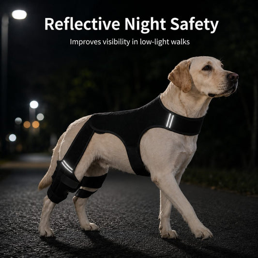 Paws in Awe RearGuard Dog Rear Leg Support Brace - Anti-Slip Hind Leg Stability Wrap for Senior Dogs, Hardwood Floors & Recovery Walks image 2