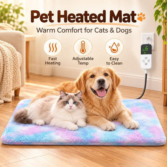 Electric heated pet mat for cats and dogs product graphic