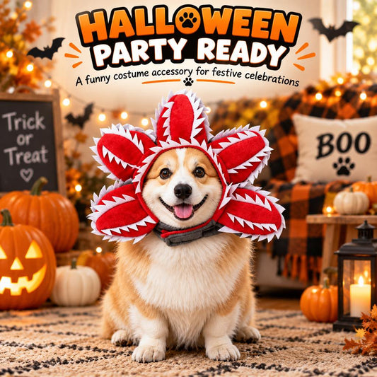 venus flytrap dog headpiece ready for halloween party