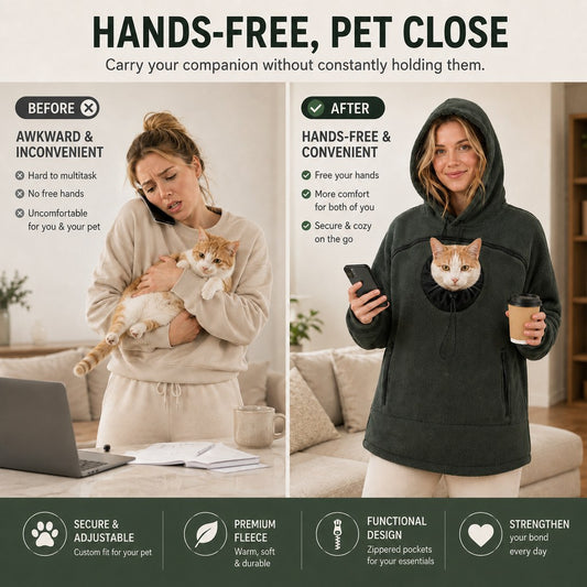 Hands-free pet carrier hoodie product detail image 9