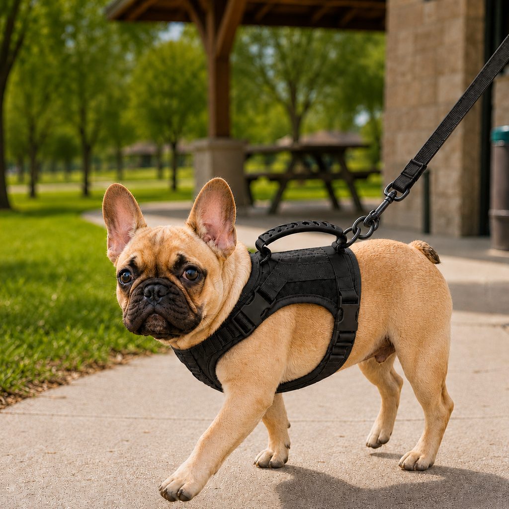 Paws in Awe Mini Tactical Pet Harness Vest for Cats & Small Dogs - Outdoor Walking Harness with Handle to Reduce Neck Pulling image 10