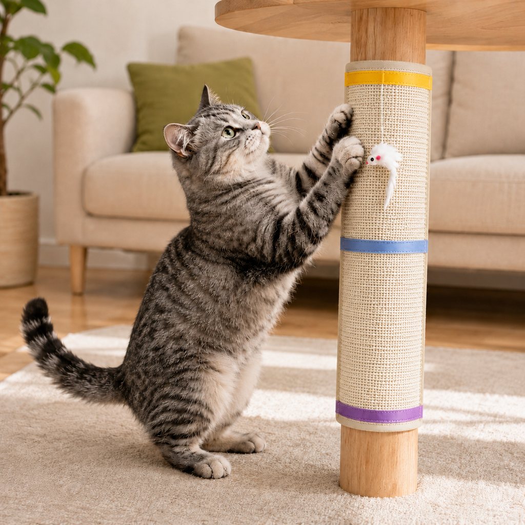 Natural Beige table leg sisal cat scratcher SKU image