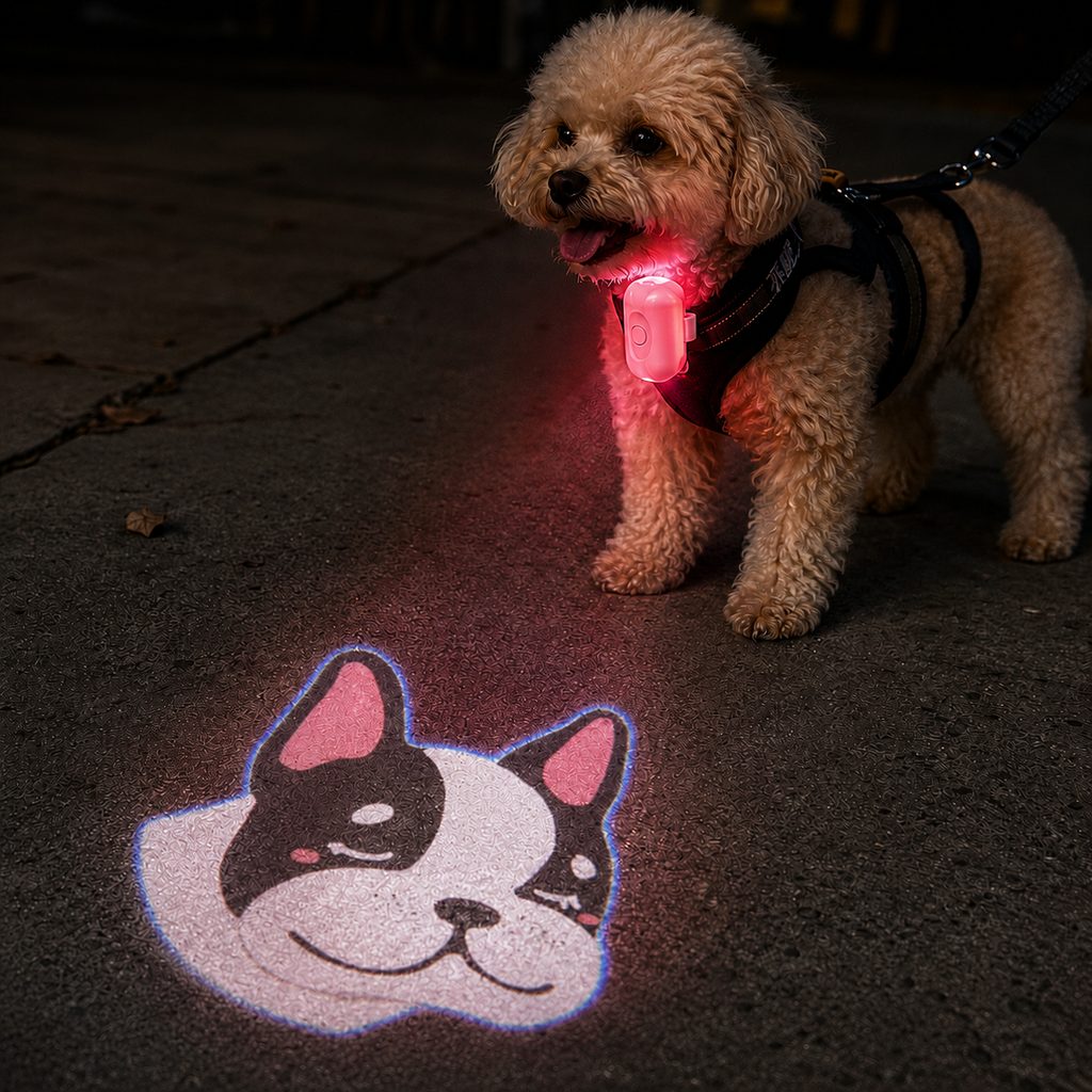 Paws in Awe PawGlow Pink Breed Projector Dog Light for Night Walks - USB Rechargeable Clip-On Pet Light for Extra Visibility & Fun image 25