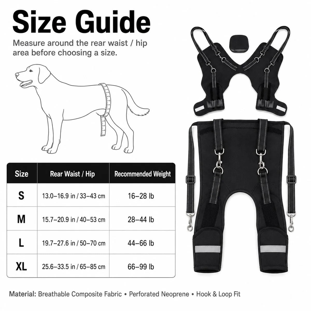 Paws in Awe Rear Support Dog Lift Harness for Senior & Injured Dogs image 8