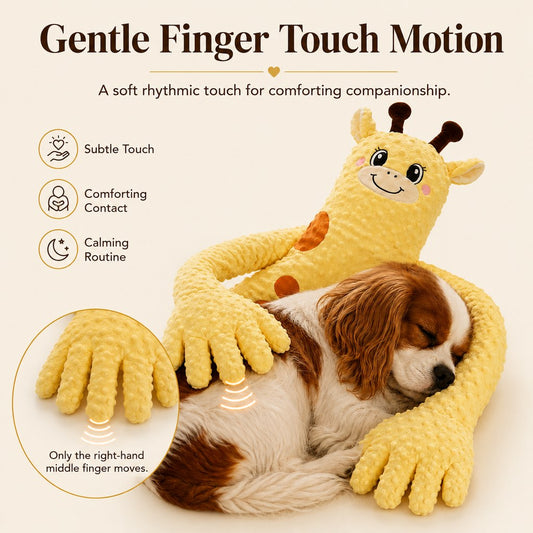 Heated paw plush companion with remote control