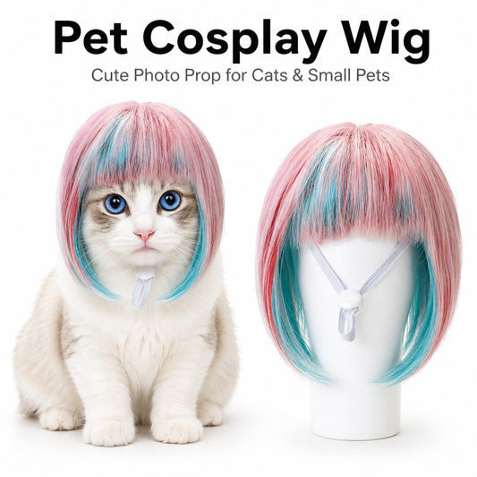 Paws in Awe Pet Cosplay Wig for Cats & Small Pets - Easy Party Photo Prop for Fun Birthday & Halloween Pictures image 2