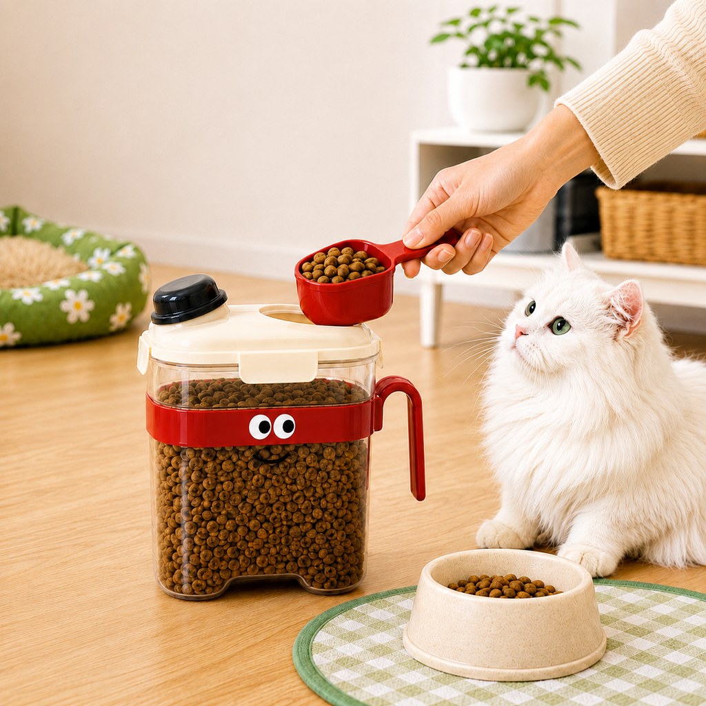 Paws in Awe Sealed Pet Food Storage Container with Scoop for Cats & Dogs - Easy, Mess-Free Daily Feeding image 11