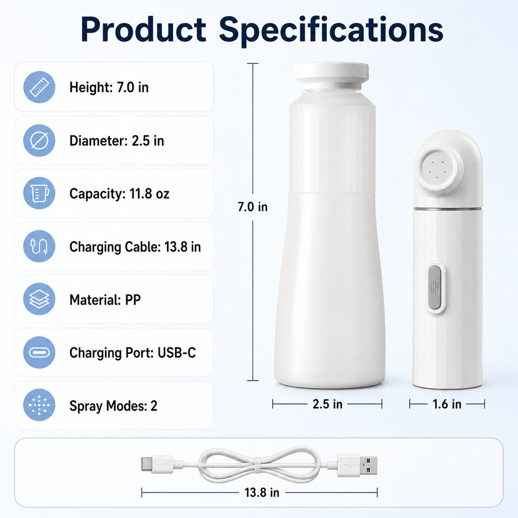 Paws in Awe Portable Pet Rinser for Muddy Paws After Walks - USB-C Rechargeable 2-Mode Dog & Cat Cleaning Sprayer image 9