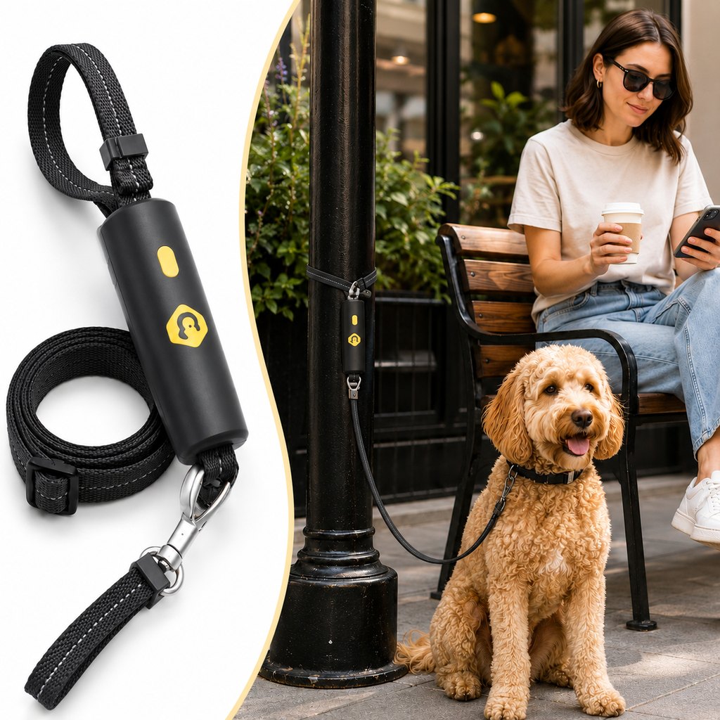 Paws in Awe Quick-Tether Dog Leash for Cafes, Patios & Parks - Keep Your Dog Close Hands-Free image 11