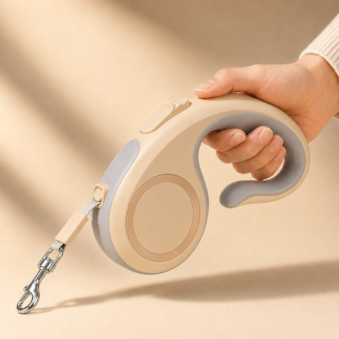 Champagne Gold retractable dog leash color option