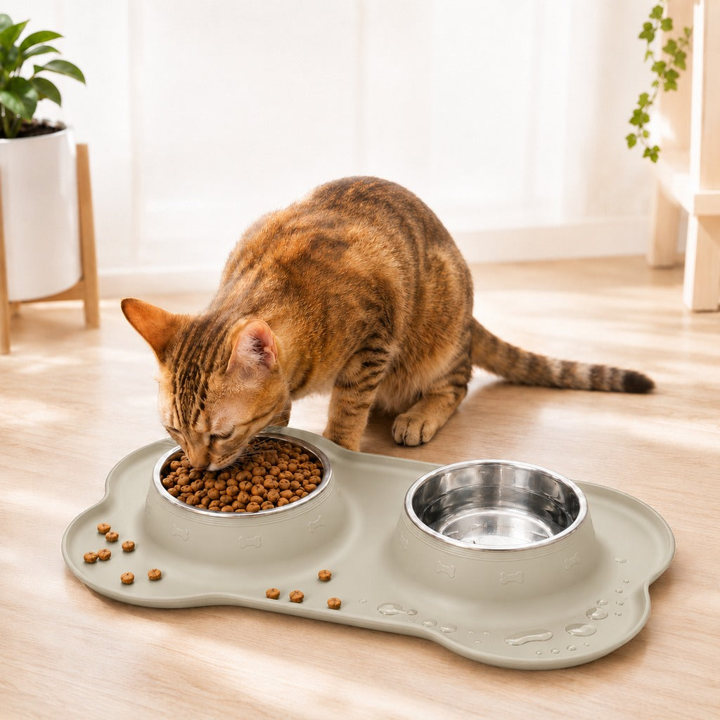 Paws in Awe Spill-Proof Dual Pet Bowl for Cats & Dogs - Mess-Free Food & Water Station for Cleaner Floors image 14