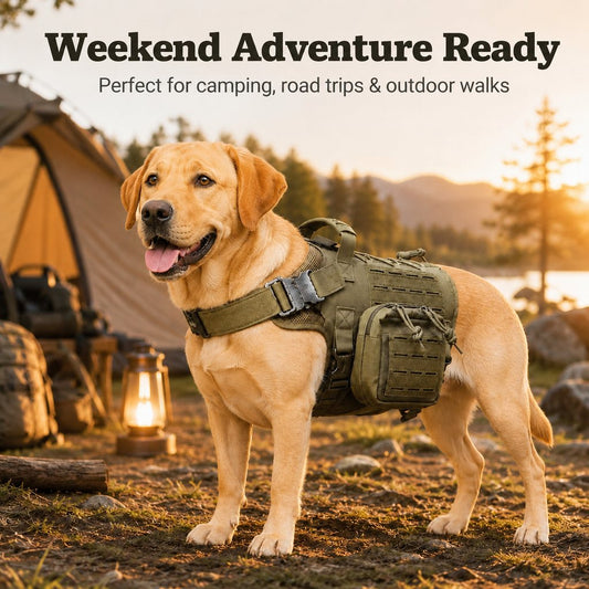 TrailGuard K9 tactical dog backpack harness detail image