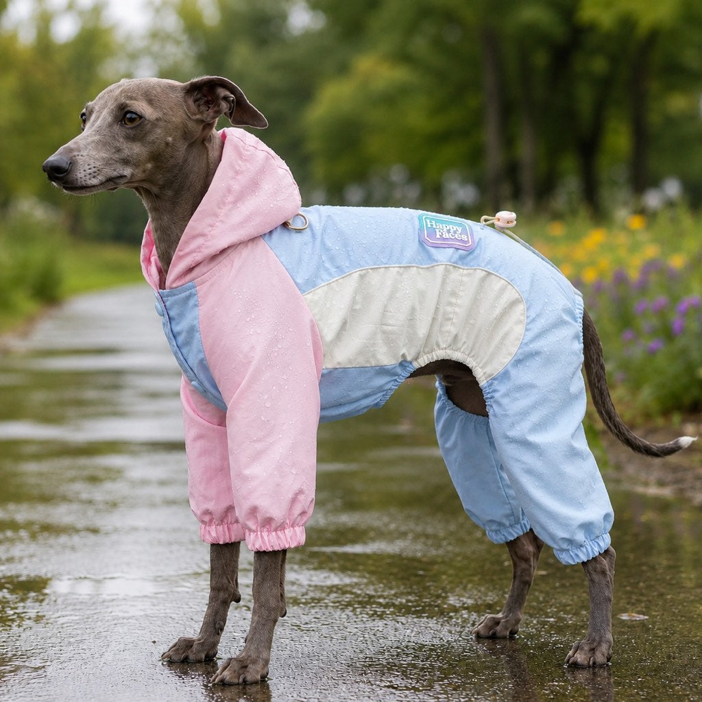 Paws in Awe Waterproof Dog Rain Suit for Rainy Walks - Full-Body Mud & Splash Protection image 11