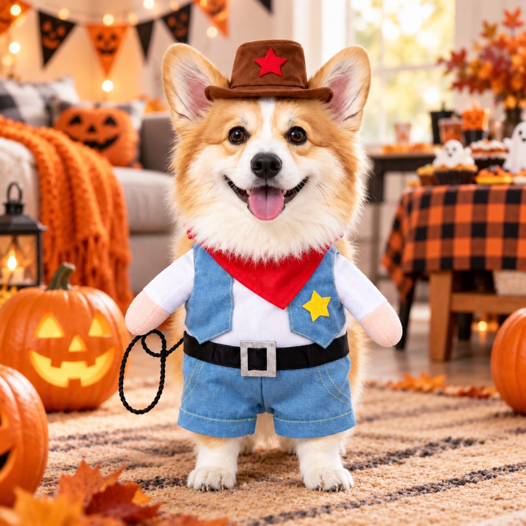 cowboy dog halloween costume for parties and photos
