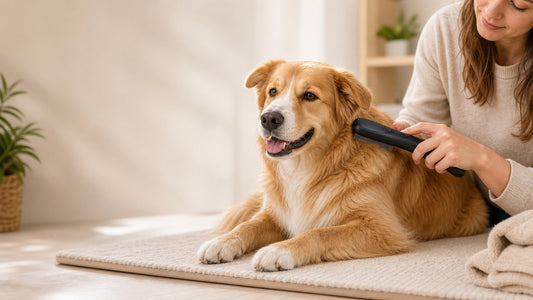 Electric flea comb used for at-home dog and cat grooming check