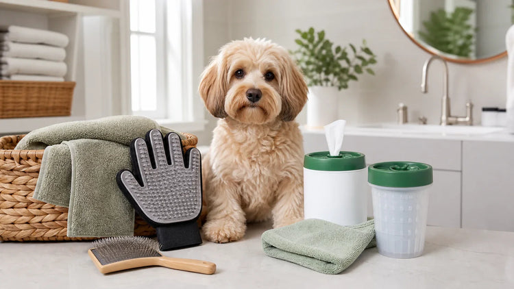 Pet grooming and cleaning essentials