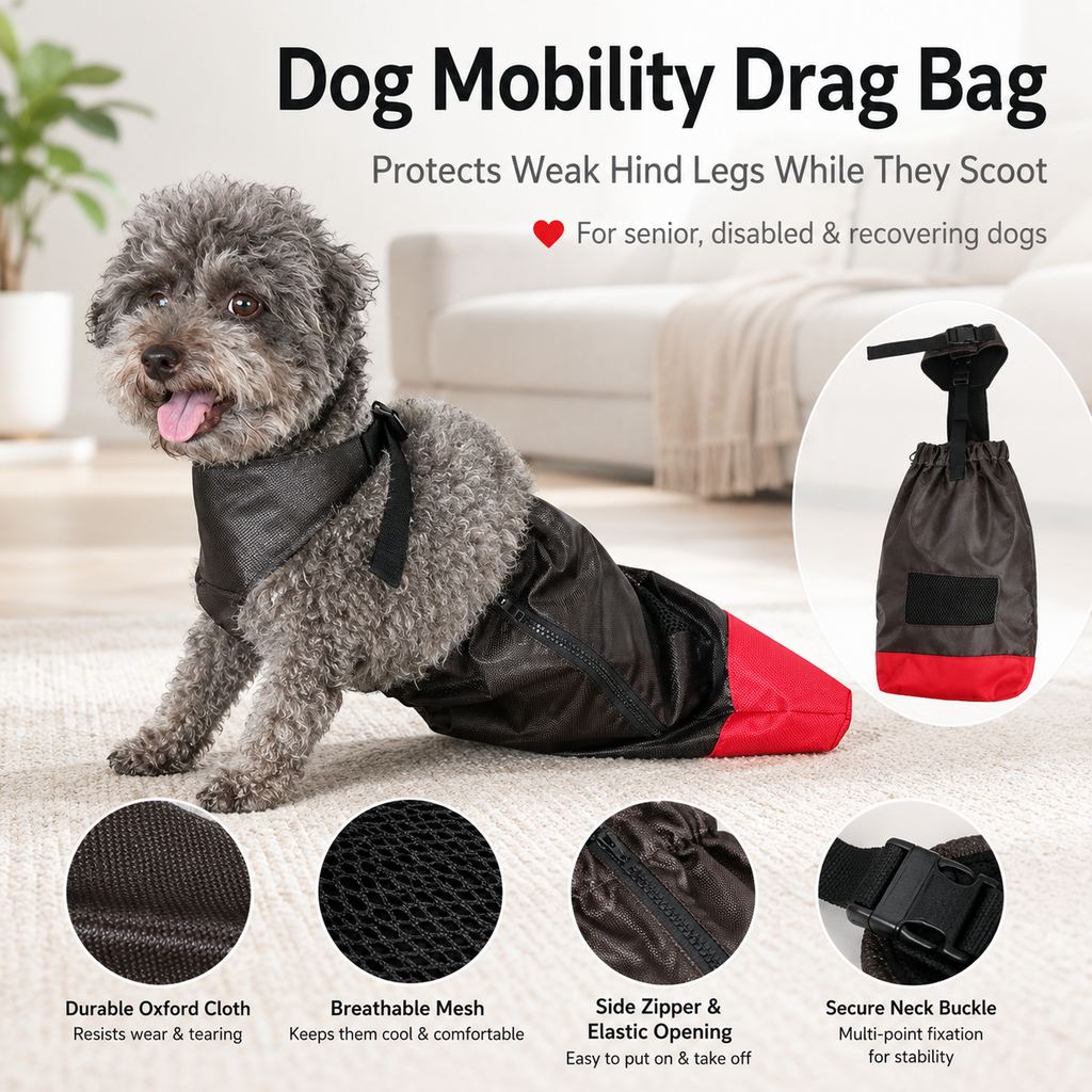 Paws in Awe Dog Mobility Drag Bag for Indoor Scooting - Hind Leg Protection for Senior & Disabled Dogs image 2