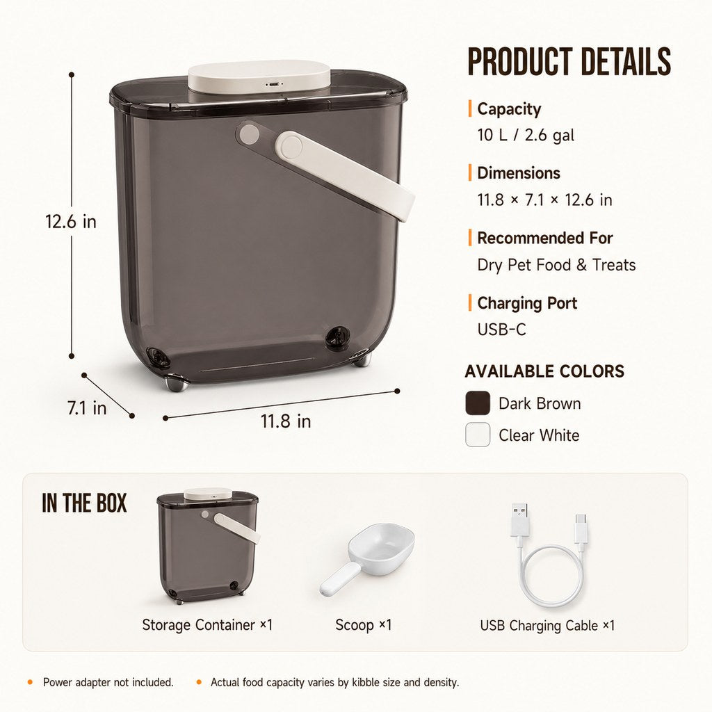 10L pet food container product specifications