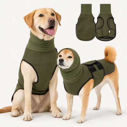 Paws in Awe Dog Calming Shirt for Fireworks & Thunderstorms - Anxiety Relief Wrap with Ear-Covering Hood for Vet Visits, Travel & Night Walks image 1