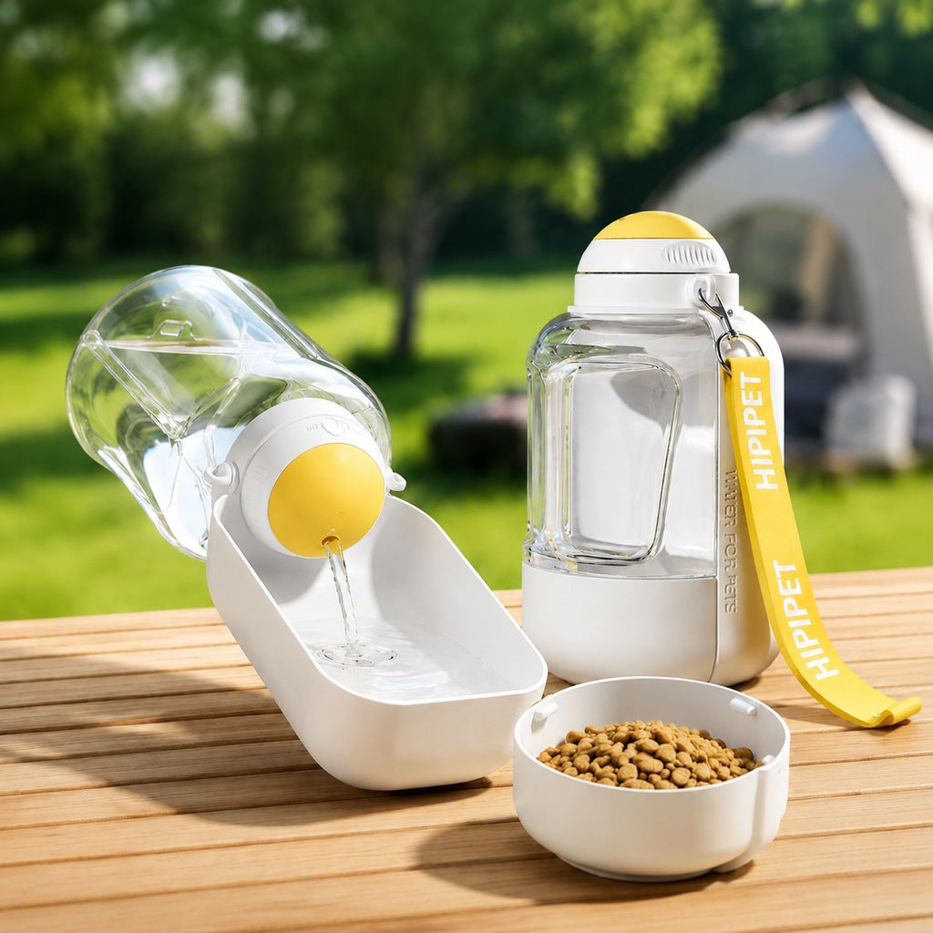 Paws in Awe 2-in-1 Portable Dog Water Bottle with Food Container – Large Capacity Pet Travel Water Fountain, Perfect for Walks, Camping, and Road Trips image 11