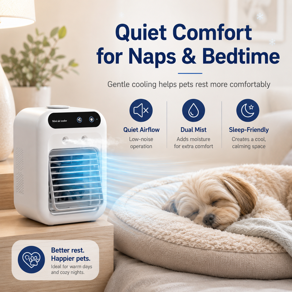 Paws in Awe Ultra-Quiet Mini Air Cooler for Home & Office – Keeps Pets & Kids Comfortable While Beating the Heat image 4