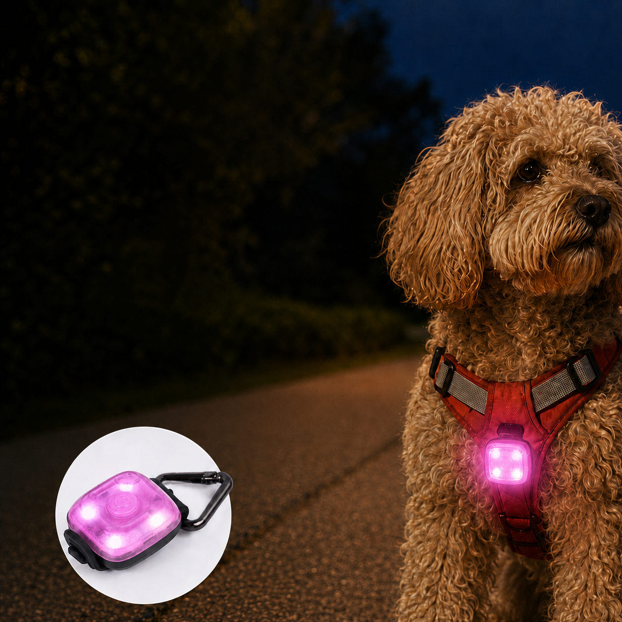 Paws in Awe Clip-On Pet Safety Light for Night Walks - Helps Dogs & Cats Stay Visible After Dark image 10