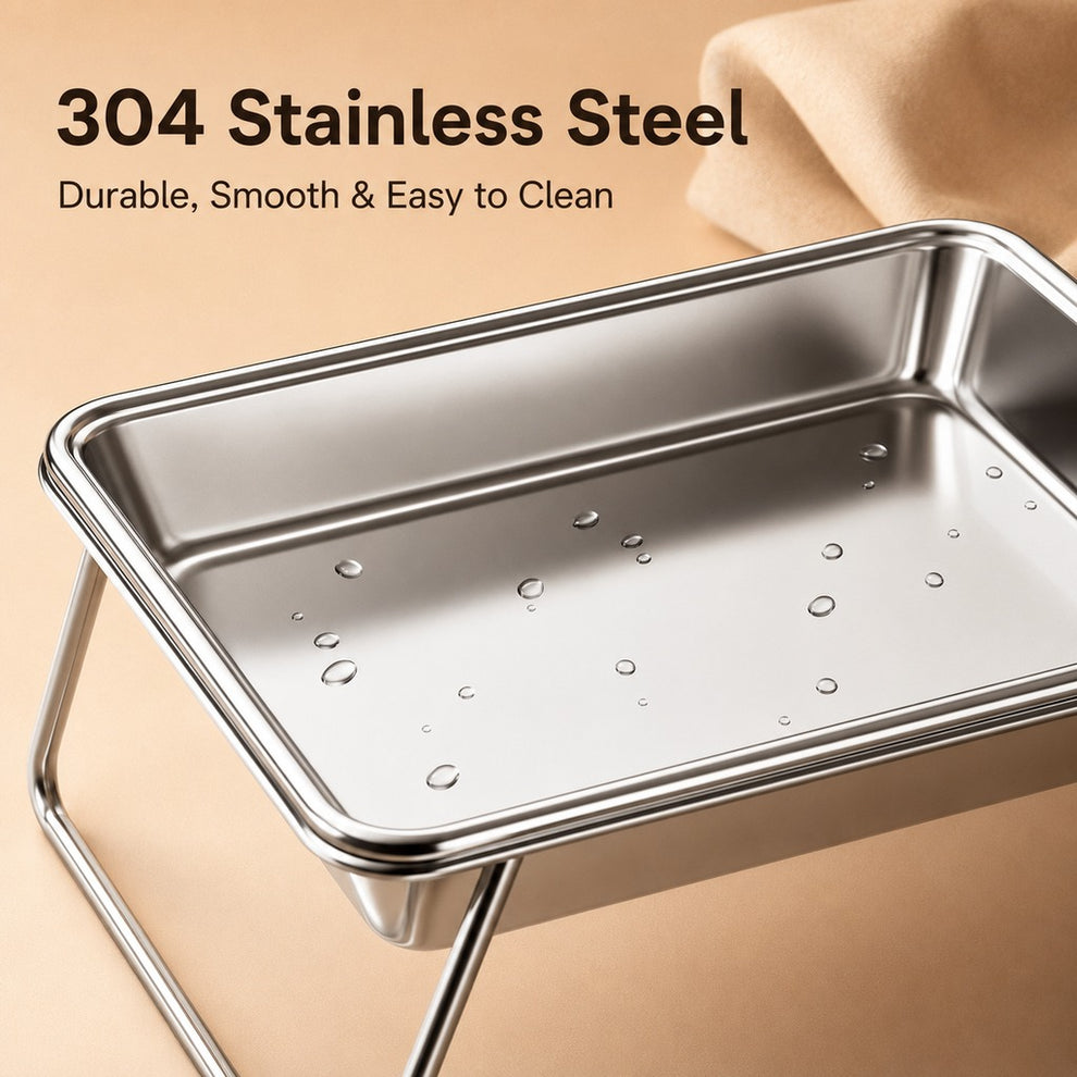 Paws in Awe Elevated 304 Stainless Steel Pet Bowl with Stand for Cats & Dogs - Anti-Tip Raised Feeder for Cleaner Meals image 8