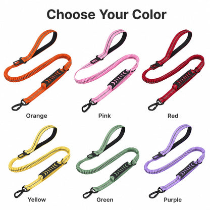 Paws in Awe Reflective Dog Car Seat Belt Leash for Backseat Travel & Daily Walks - Shock-Absorbing Bungee Tether to Help Reduce Pulling & Driver Distraction image 10