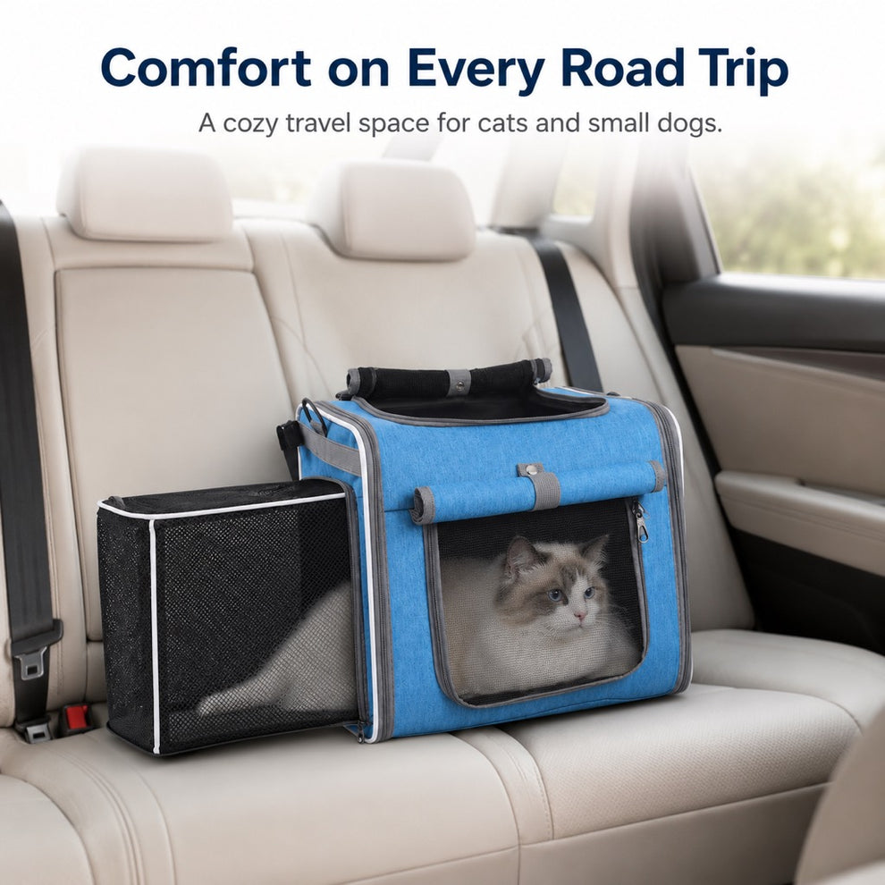 4-in-1 pet carrier backpack travel bag for bike car and hand carry