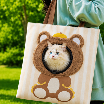 Paws in Awe Portable Small Pet Travel Tote Bag for Daily Outings - Lightweight Peek-Out Carrier for Cats & Puppies Under 6.6 lb image 12