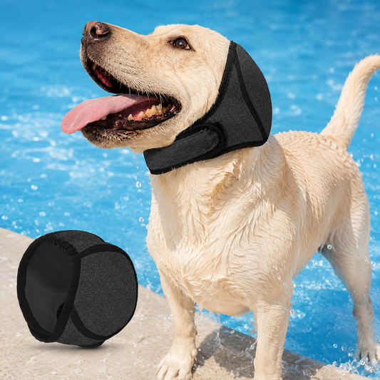 Paws in Awe Dog Ear Cover for Swimming, Bath Time & Loud Noise Comfort - Soft Calming Ear Muff to Help Keep Water & Debris Out image 1