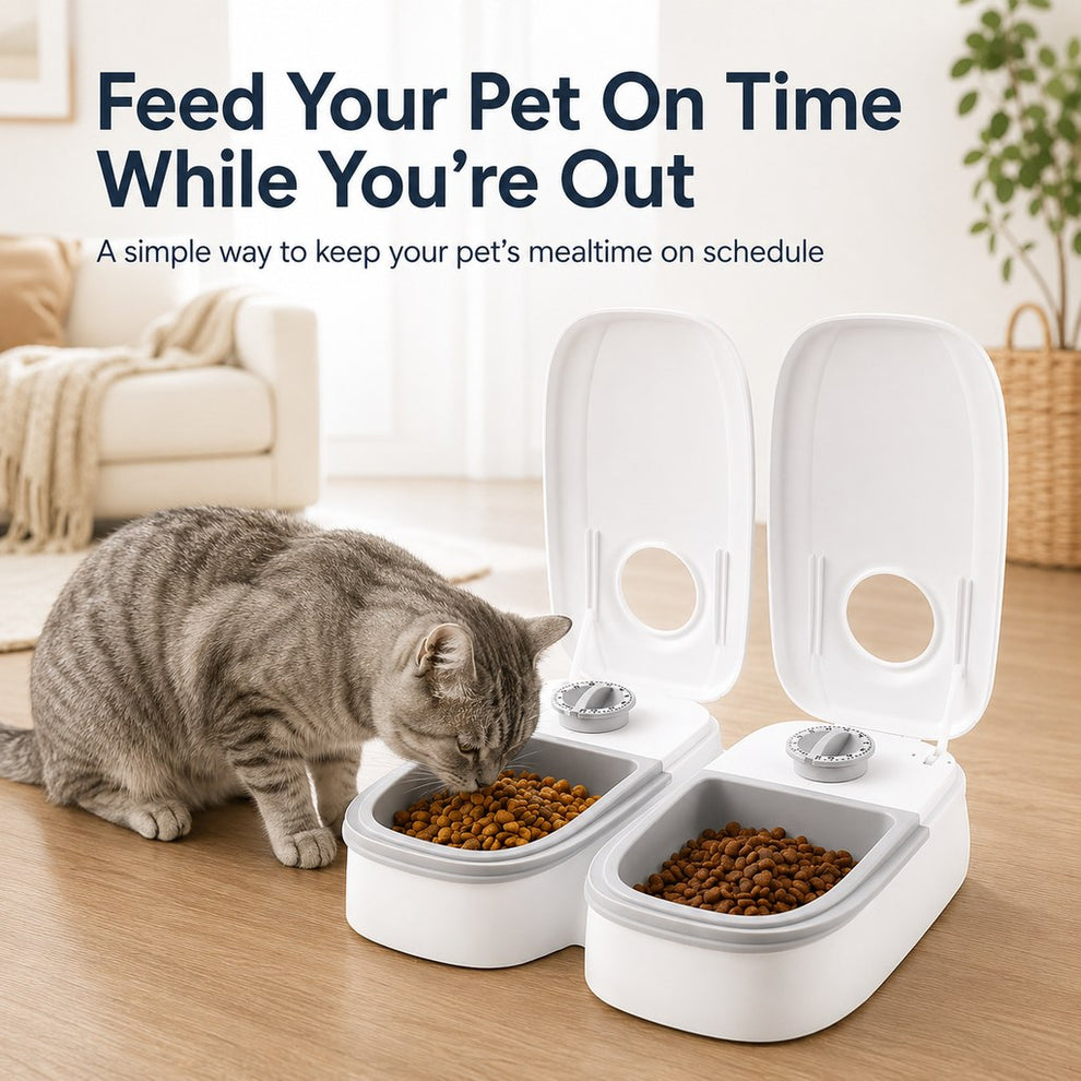 Paws in Awe 48-Hour Timed Pet Feeder for Cats & Small Dogs - Scheduled Meals for Workdays, Short Trips & Busy Pet Parents image 9