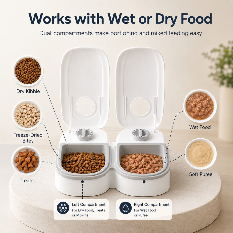 Paws in Awe 48-Hour Timed Pet Feeder for Cats & Small Dogs - Scheduled Meals for Workdays, Short Trips & Busy Pet Parents image 7