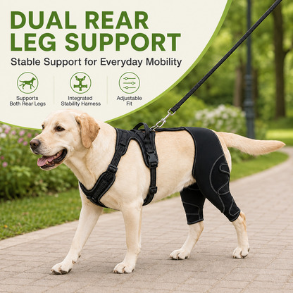 Paws in Awe Dual Rear Leg Dog Support Brace with Harness - Walking Stability for Weak Hind Legs image 4