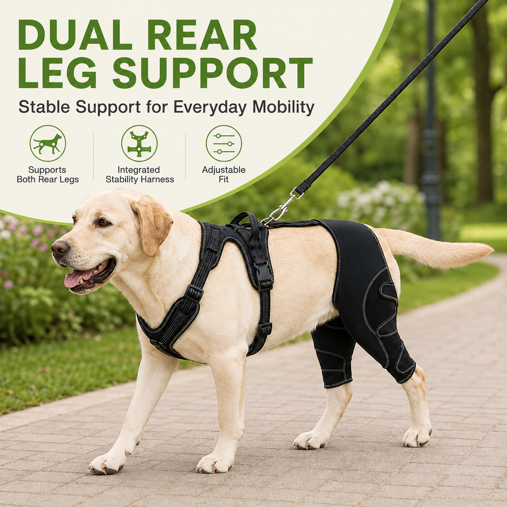 Paws in Awe Dual Rear Leg Dog Support Brace with Harness - Walking Stability for Weak Hind Legs image 4