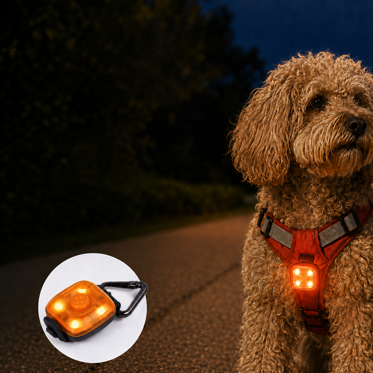 Paws in Awe Clip-On Pet Safety Light for Night Walks - Helps Dogs & Cats Stay Visible After Dark image 15