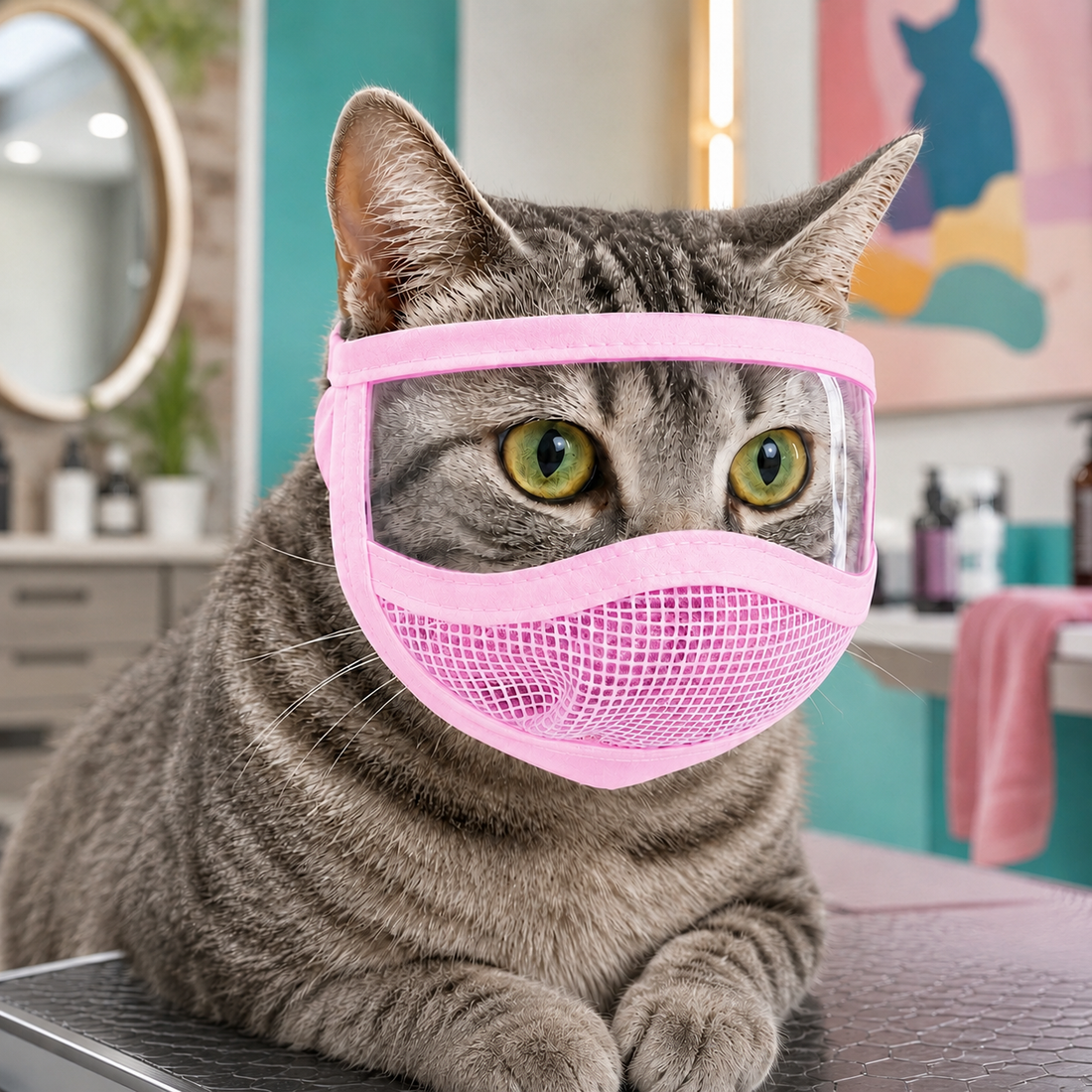 Paws in Awe Clear-View Cat Grooming Shield for Nail Trims & Ear Cleaning - Helps Reduce Bites and Scratches During Cat Care image 9